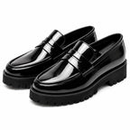 Rogue Black Chunky Shiny Loafers