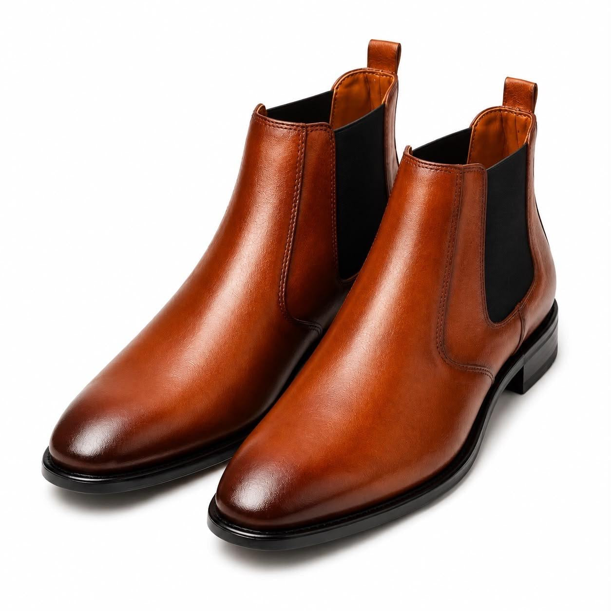 Men's Brown Chelsea Boots – Classic Leather Slip-On Ankle Boots