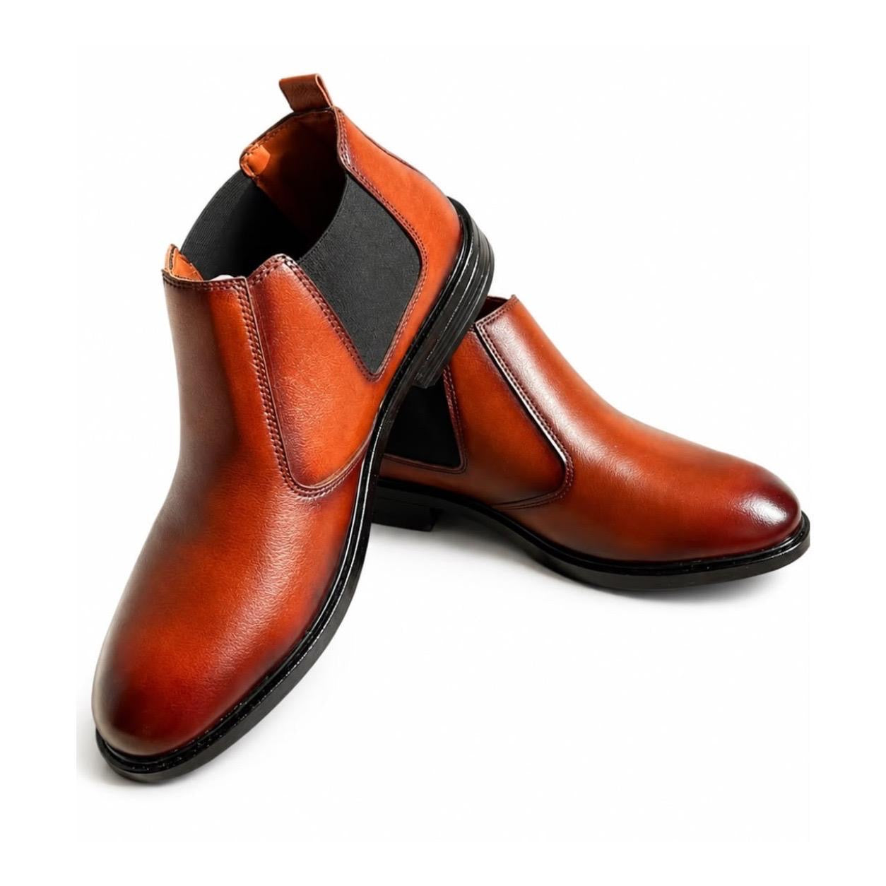 Men's Brown Chelsea Boots – Classic Leather Slip-On Ankle Boots