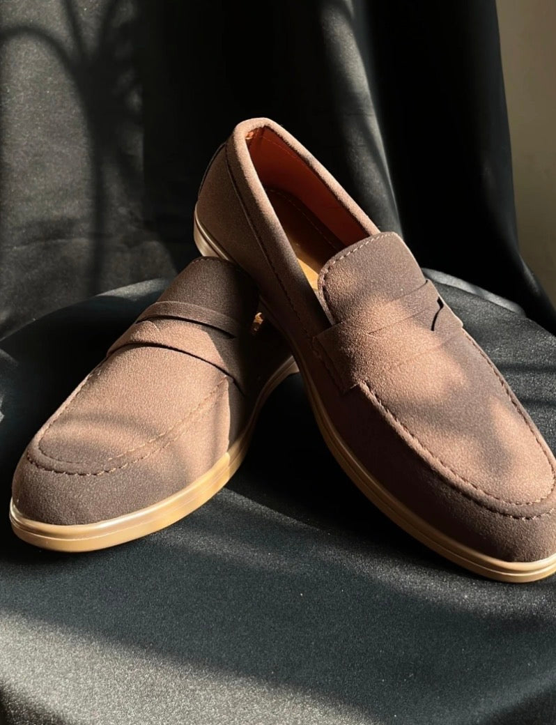 Premium Brown Suede Loafers