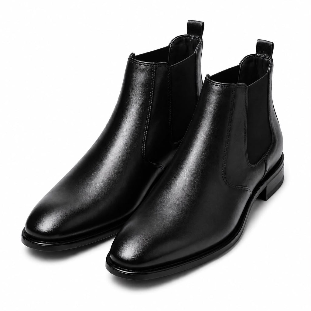 Men's Black Chelsea Boots – Classic Leather Slip-On Ankle Boots