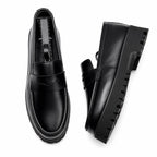 Rogue Black Chunky Shiny Loafers